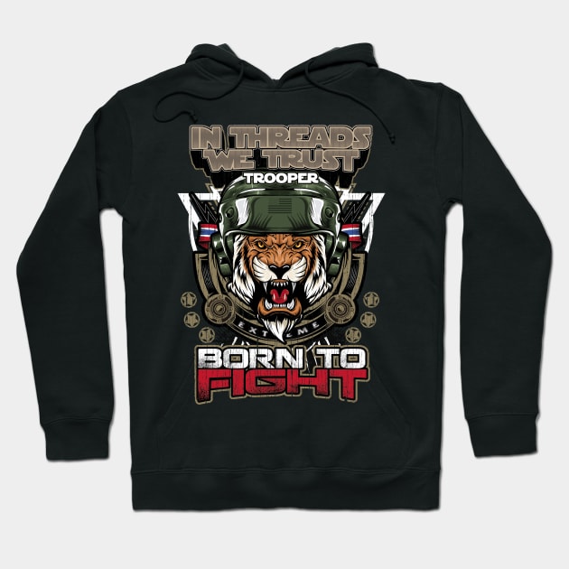 TROOPER TIGER AIR FORCES Hoodie by JOISDRAW ART